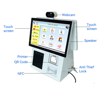 Android/windows 15.6 +15.6 Dual-screen Touch POS All-in-one Machine, Touch Screens,point of Sale Cash Register