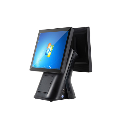 15.6 Inch Dual Screen Touch POS Machine All-In-One Aluminum Cash Register for Marketplace Restaurant Retail OEM Customizable