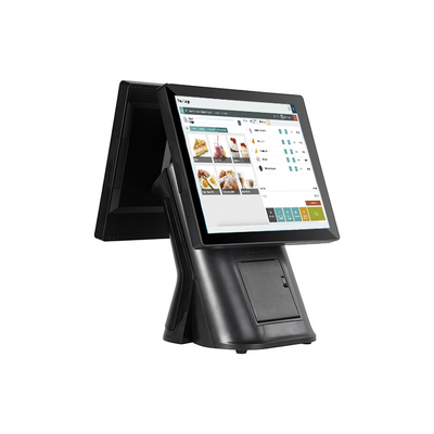 15.6 Inch Dual Screen Touch POS Machine All-In-One Aluminum Cash Register for Marketplace Restaurant Retail OEM Customizable