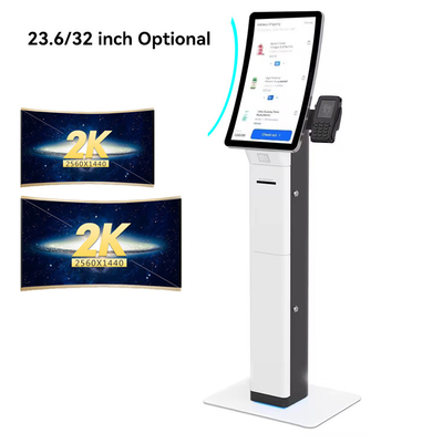 23.6 32 Inch Interactive Self-Service Payment Kiosk Automatic Touch Screen Machine for Restaurant Self-Ordering SDK Function