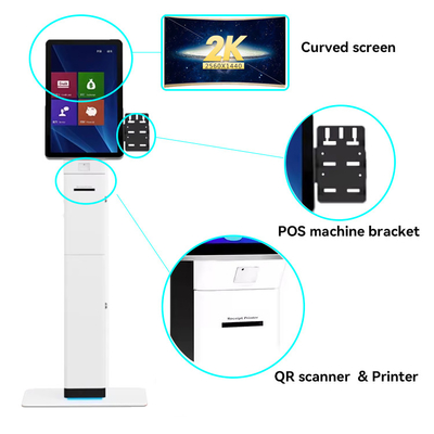 23.6 32 Inch Interactive Self-Service Payment Kiosk Automatic Touch Screen Machine for Restaurant Self-Ordering SDK Function