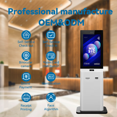 21.5 Inch  Floor Standing Touch Screen Sim Card Lottery Self Service Vending Checkin Payment Terminal Kiosk