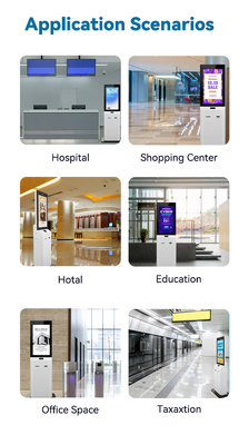 21.5 Inch  Floor Standing Touch Screen Sim Card Lottery Self Service Vending Checkin Payment Terminal Kiosk