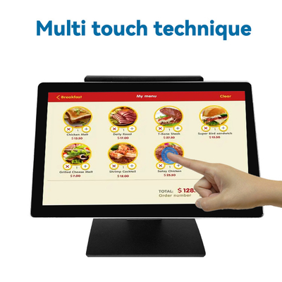 18.5 Inch Dual Screen Smart Casher Cashless Payment Terminal Cash Register All in One Touchscreen Pos Systems for Restaurants