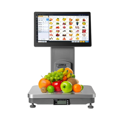 Supermarket Cashier System PC Scale Touch Screen Electronic Cashier Scale
