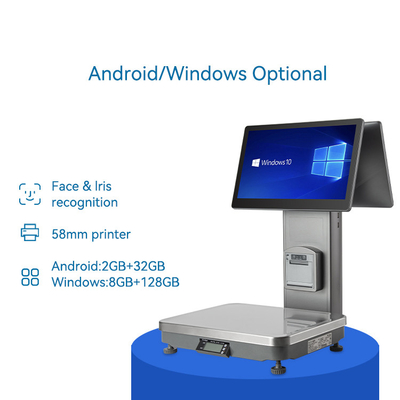 Supermarket Cashier System PC Scale Touch Screen Electronic Cashier Scale