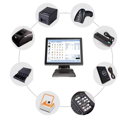 LX1503 New Digital Touch Screen Supermarket Billing Machine All in One Cash Register Pos System for Retail Store
