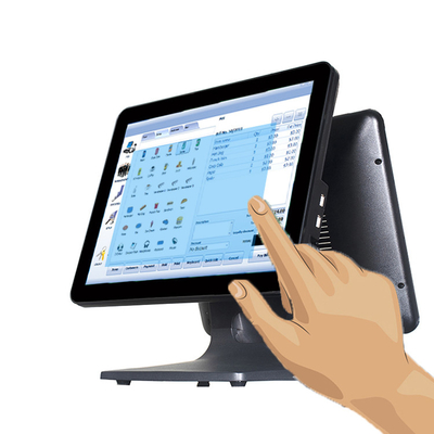 All in One Supermarket Pos Systems Dual Screen 15.6 Windows Pos Machines Pointing Information System