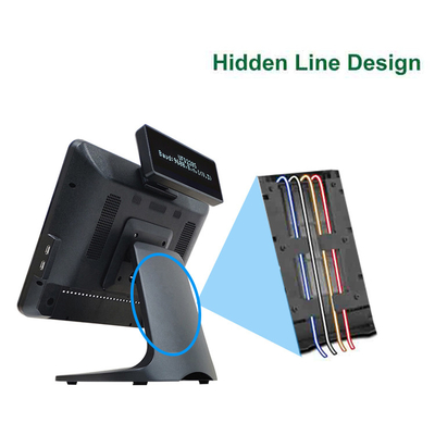 All in One Supermarket Pos Systems Dual Screen 15.6 Windows Pos Machines Pointing Information System
