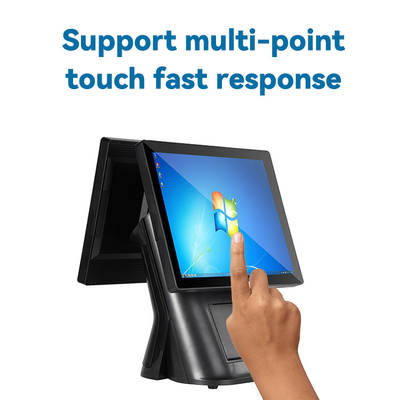 15.6" Pos System OEM ODM Cash Register Cashier with Printer 16+2G All in One Pos Capacitive Touch Screen Machine for Hotel