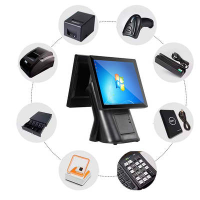 15.6" Pos System OEM ODM Cash Register Cashier with Printer 16+2G All in One Pos Capacitive Touch Screen Machine for Hotel