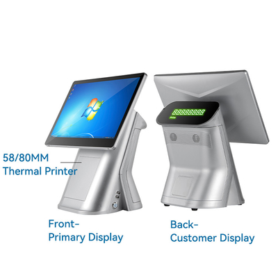 15.6" Pos System OEM ODM Cash Register Cashier with Printer 16+2G All in One Pos Capacitive Touch Screen Machine for Hotel