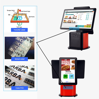 Cashless Payment Accept Multiple Payments Wifi 15.6Inch Touch Screen Self Service Ordering Checkout Desktop Kiosk In Restaurant