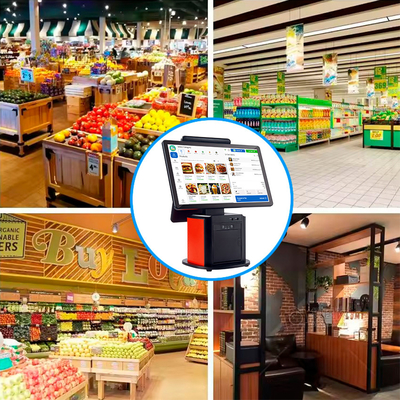 15.6 Inch Self-Service Touch Screen Digital Restaurant POS System Fast Food Self-Ordering Payment Kiosk Fast Cash Register POS