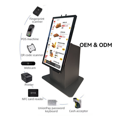 Desktop 21.5inch All in One Payment Kiosk Self Order Touch Kiosk Restaurant Kiosk Self Service Payment Machine