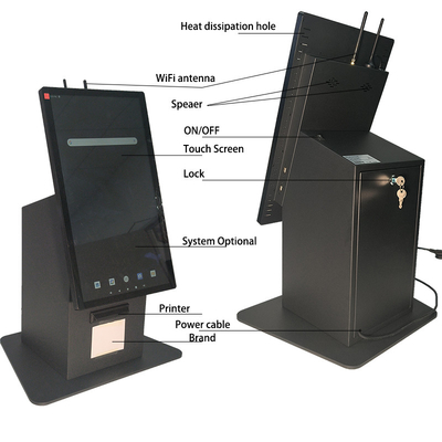 Desktop 21.5inch All in One Payment Kiosk Self Order Touch Kiosk Restaurant Kiosk Self Service Payment Machine