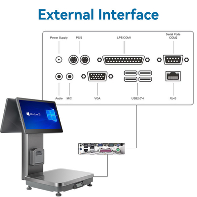 LCD Barcode Label Printing Scales Retail Shop Cash Register Price Computing Scale Electronic for Fruits Supermarket