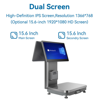 Digital Weighing AI PC Scale with Printer with Windows Cash Register POS Machine