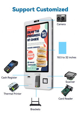 LX8031 Touch Screen Hotel Self-Service Payment Terminal Kiosk Floor Standing & Wall Mount for Retail Store with SDK Function