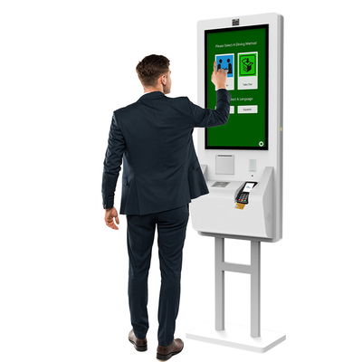 2024 New Hotel Automatic Ordering Payment Terminal Kiosk Touch Screen Floor Stand for Retail Shop with SDK Function
