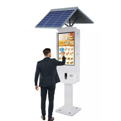 LX8031O Solar PanEL Outdoor Waterproof Touch Screen Self Service Ordering Payment Kiosk for Hotel