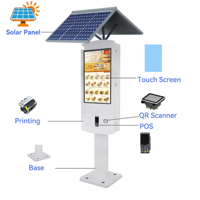 LX8031O Solar PanEL Outdoor Waterproof Touch Screen Self Service Ordering Payment Kiosk for Hotel