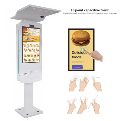 LX8031O Outdoor Waterproof Touch Screen Self Service Ordering Payment Kiosk for Hotel with CCTV Security Camera
