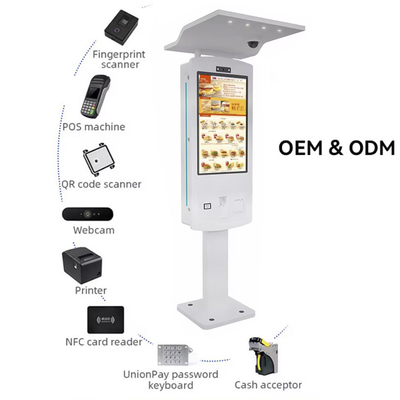 LX8031O Outdoor Waterproof Touch Screen Self Service Ordering Payment Kiosk for Hotel with CCTV Security Camera
