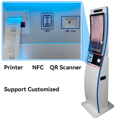 Full Viewing Angle Surved HD Display Touch Screen 23.6' Portrait/landscape Mode Self Ordering Electronic Payment Kiosk SDK