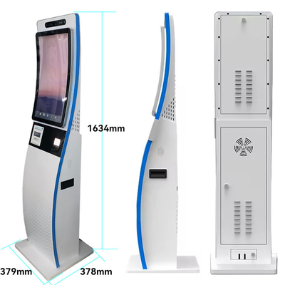 Full Viewing Angle Surved HD Display Touch Screen 23.6' Portrait/landscape Mode Self Ordering Electronic Payment Kiosk SDK