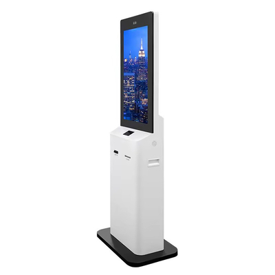 21.5 23.6 32 Inch Floor Stand  Self Service Payment Kiosk Restaurant with Qr Scanner 80mm Terminal Printer POS Bracket