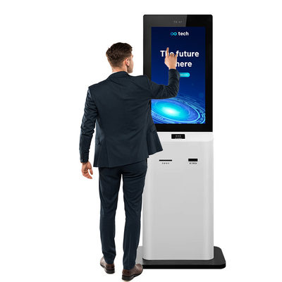 21.5 23.6 32 Inch Self-Checkout Kiosk with Smart Touch Screen Terminal Card Issue Machine for Hotels Banks-SDK Function