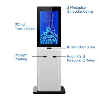 21.5 23.6 32 Inch Self-Checkout Kiosk with Smart Touch Screen Terminal Card Issue Machine for Hotels Banks-SDK Function