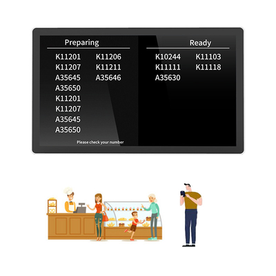 Restaurant Kitchen Display Hardware and Software Whole Solution POS System Number Order Display Screen