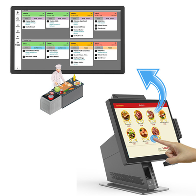 Restaurant KDS Kitchen Display Hardware and Software Whole Solution Pos System Number Order Display Screen